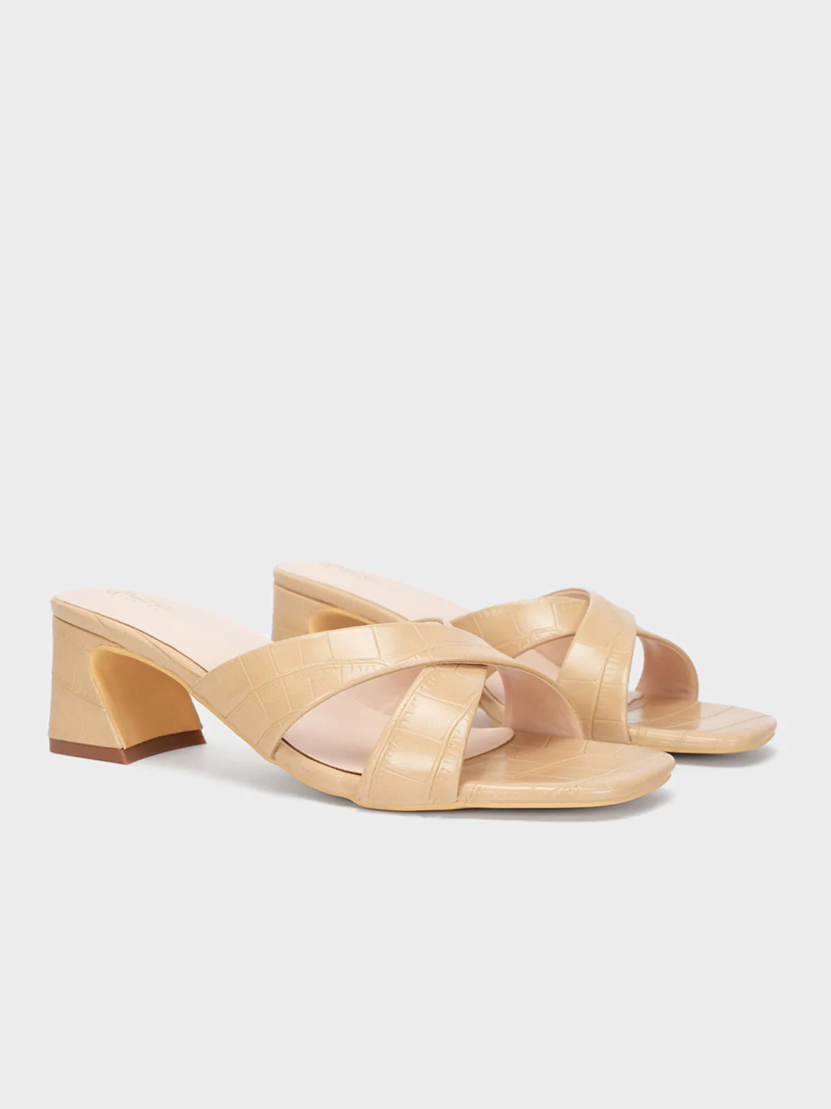 Womens "HYPNOS" Crossover Heel Sandals - Image 2