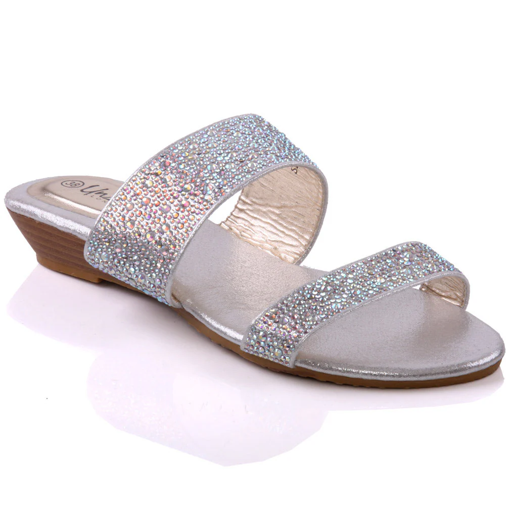 Womens ‘Ineza’ Shiny Slippers
