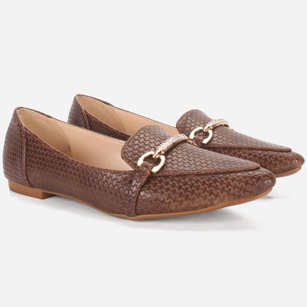 Women's "IRA" Pointed Toe Slip On Flat Pumps - Image 2
