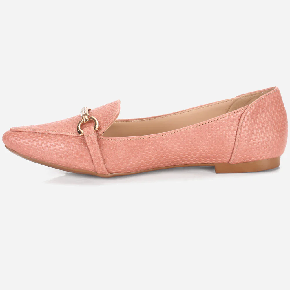 Women's "IRA" Pointed Toe Slip On Flat Pumps - Image 3