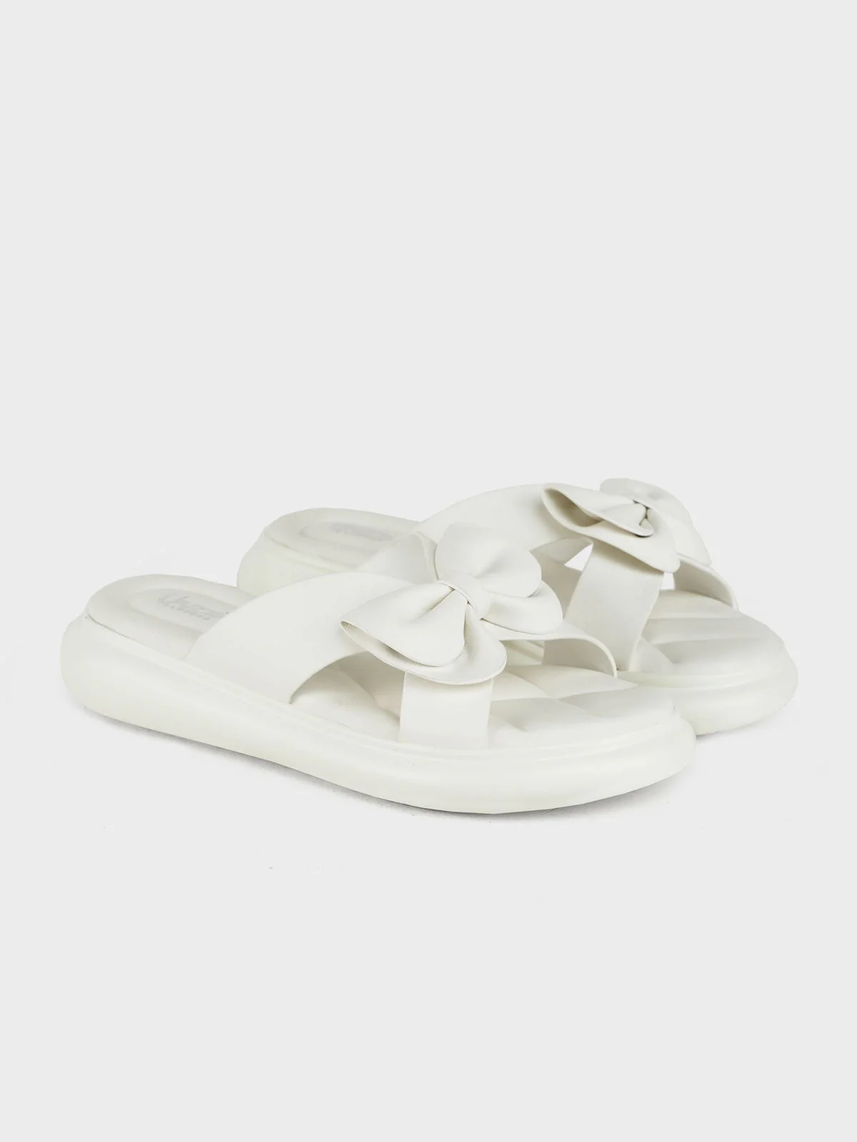 Womens "JAYDE" Bow Accented Slippers - Image 4