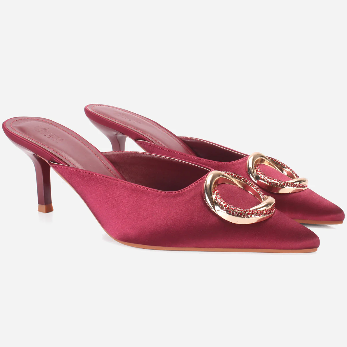 Womens "JINNY" Pointed Toe Wedding Heeled Sandals - Image 2
