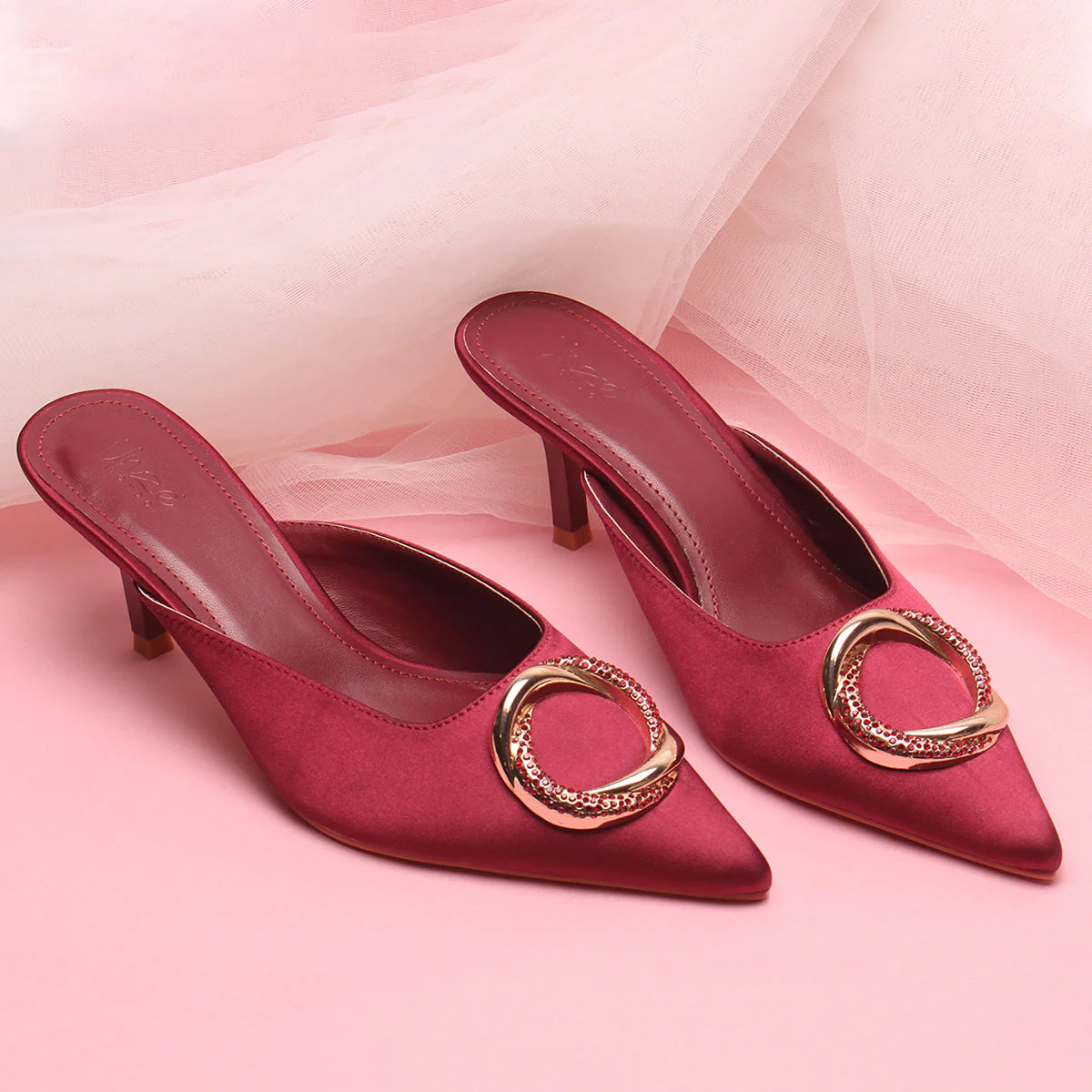 Womens "JINNY" Pointed Toe Wedding Heeled Sandals - Image 6