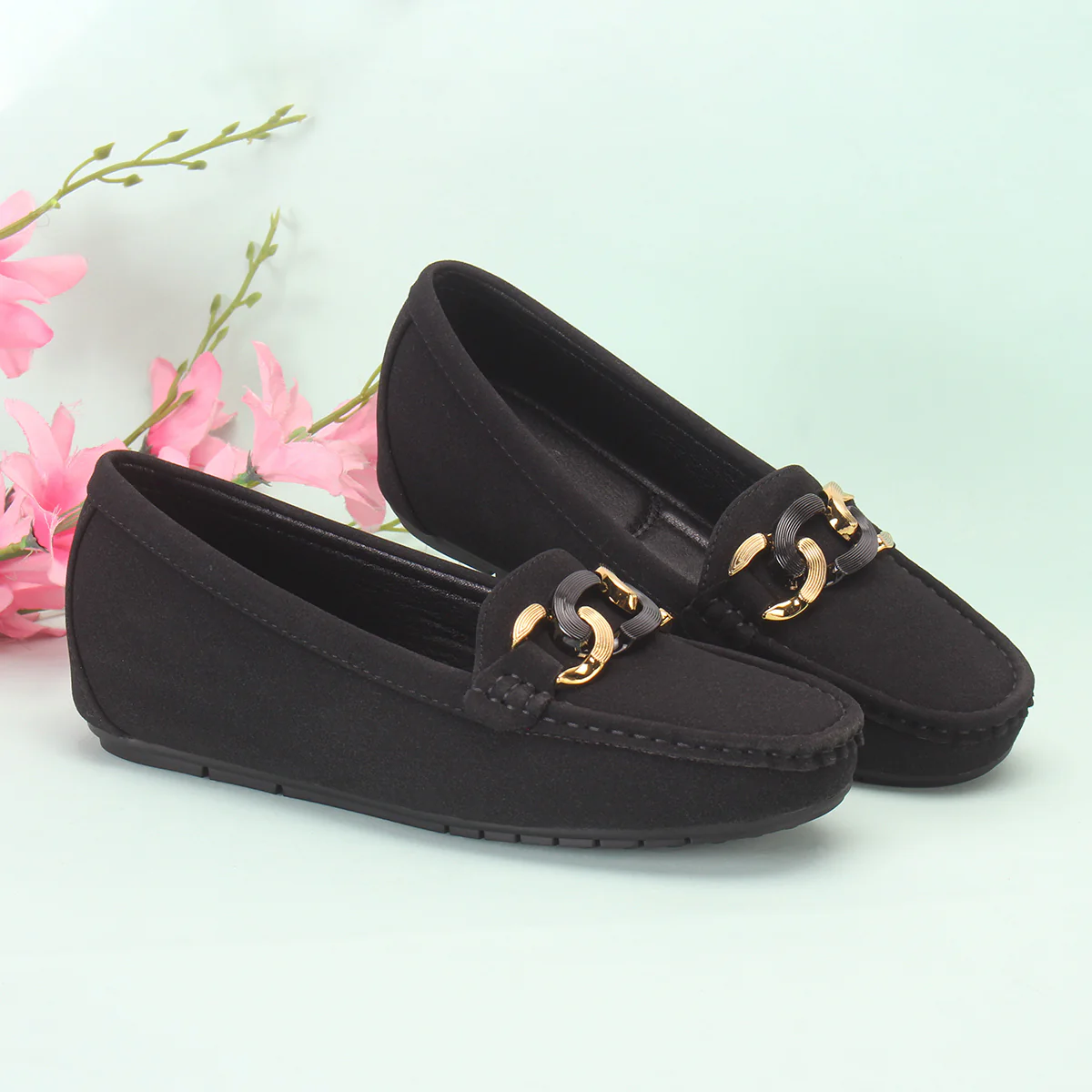 Womens "KADENCE" Low Wedge Moccasins - Image 6