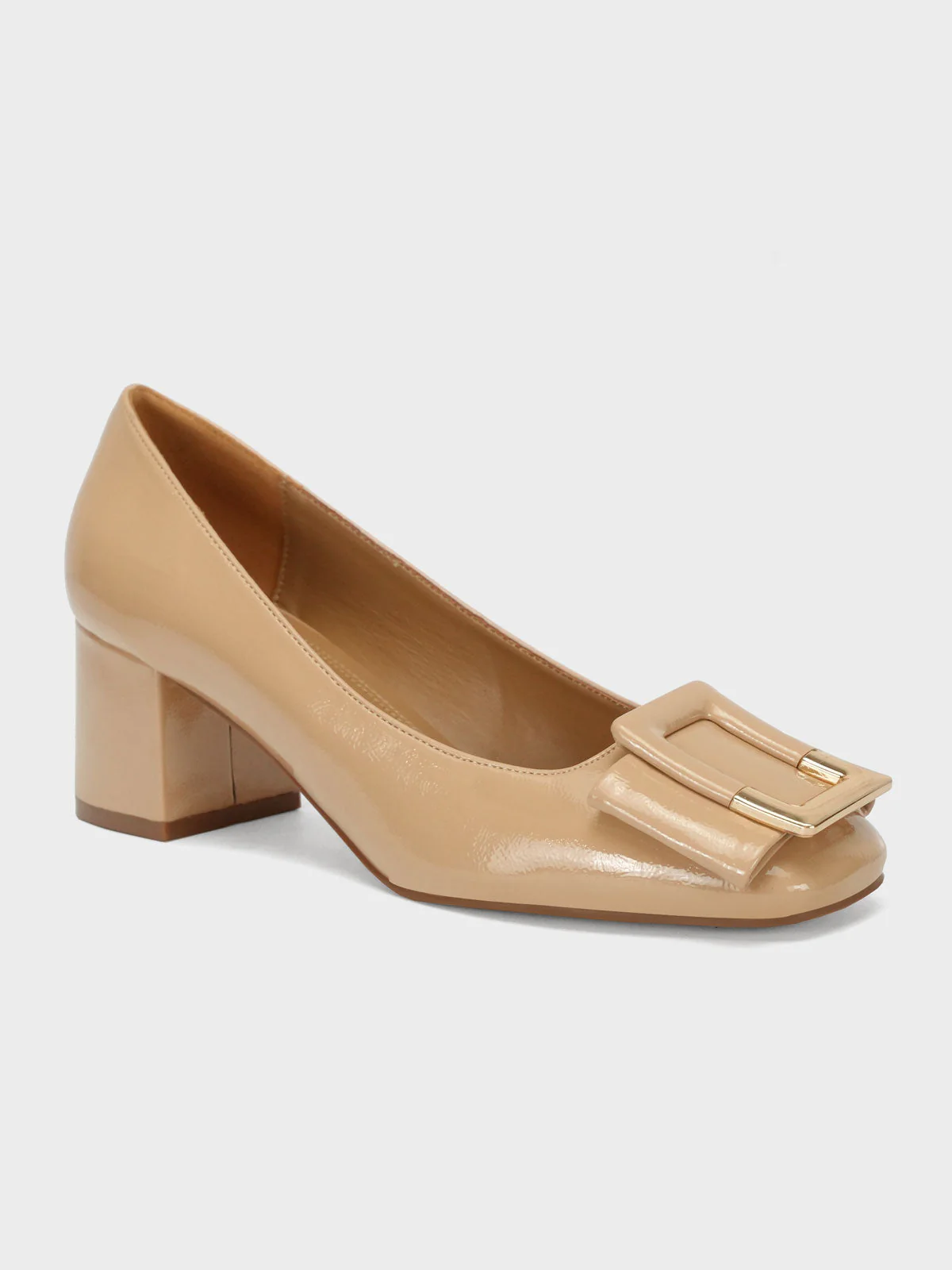 Womens "KAIRO" Chunky Heel Pointy Toe Courts - Image 2