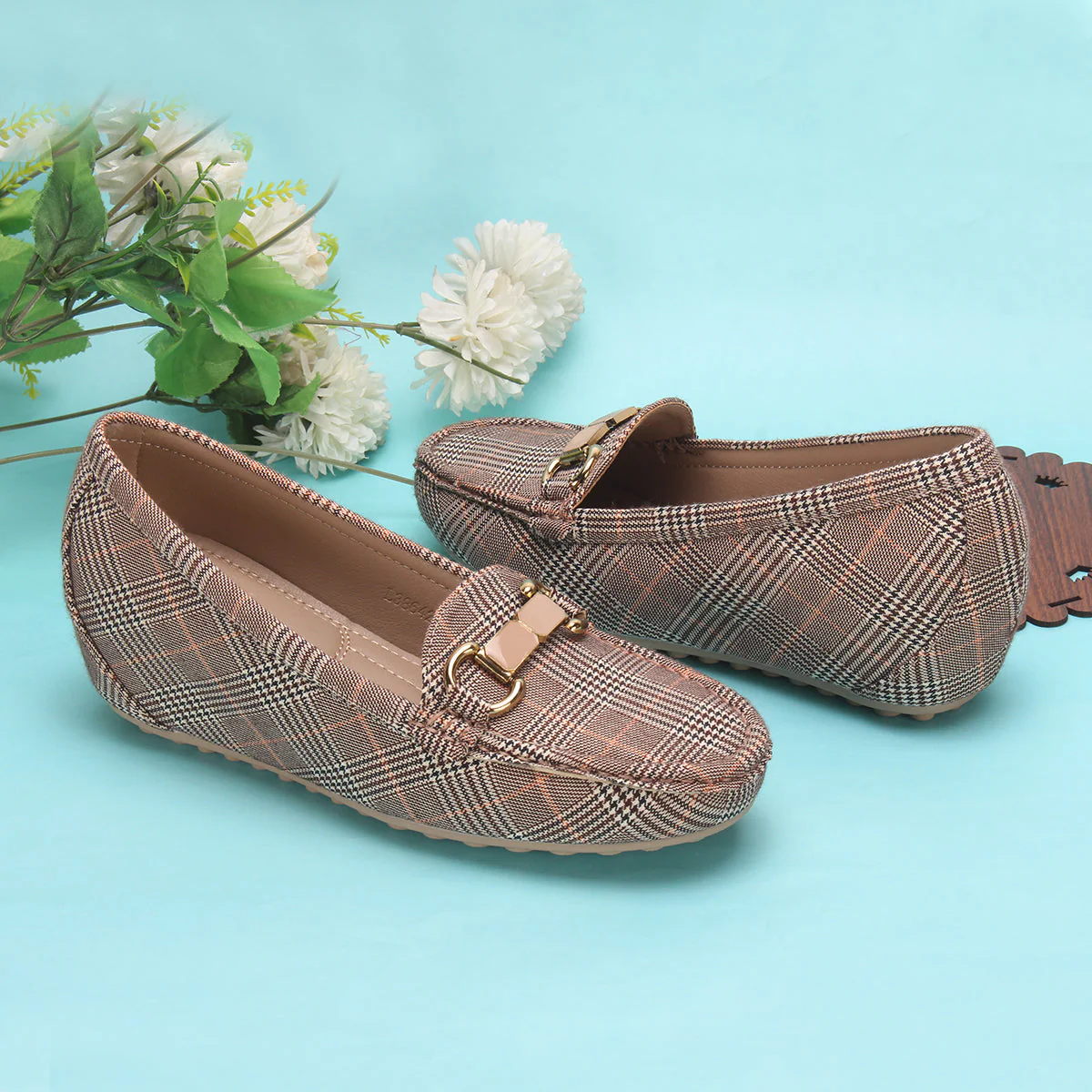 Womens "KANAAN" High Wedge Comfy Moccasin - Image 6