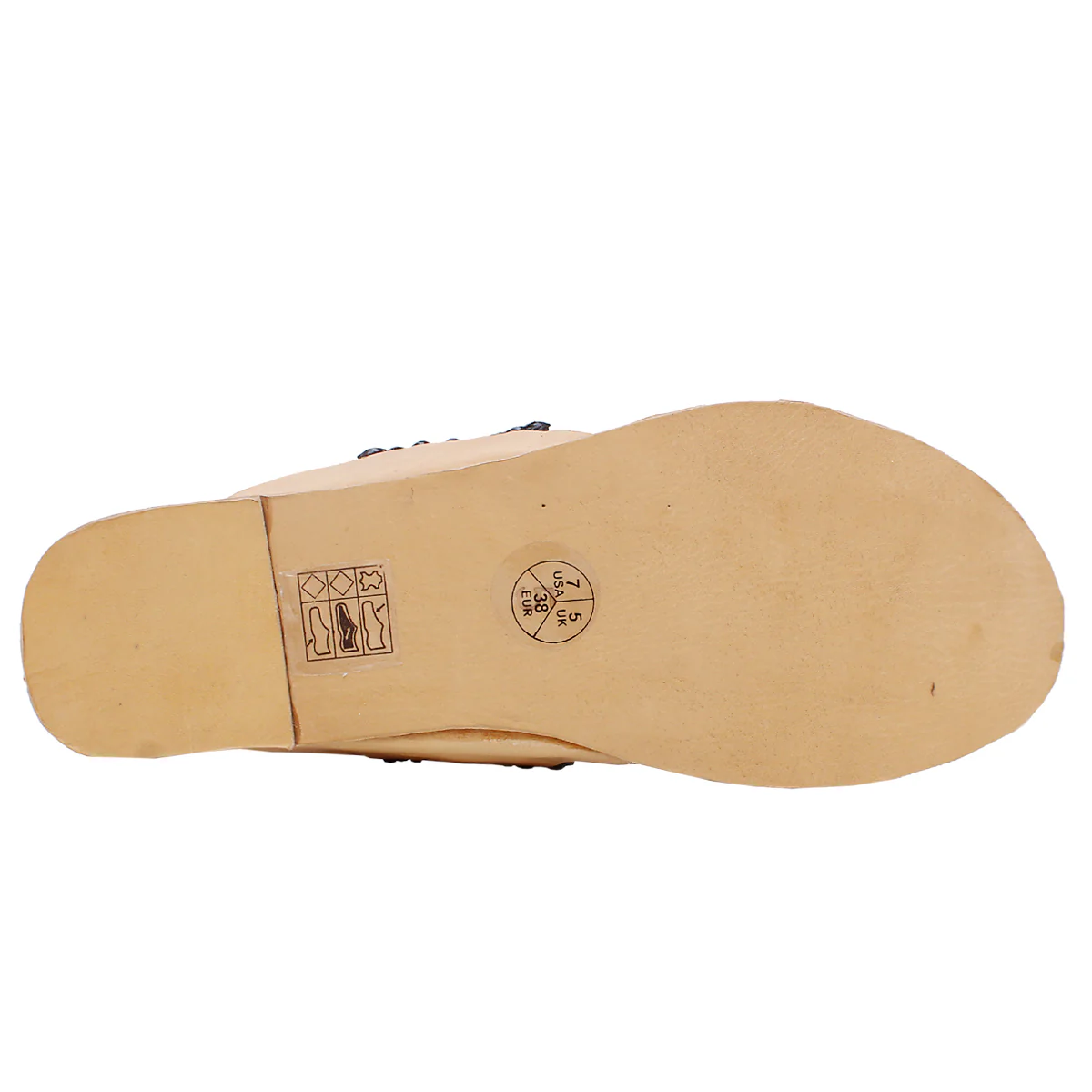 Womens "KARIKA" Decorated Leather Kolhapuri Slippers - Image 5