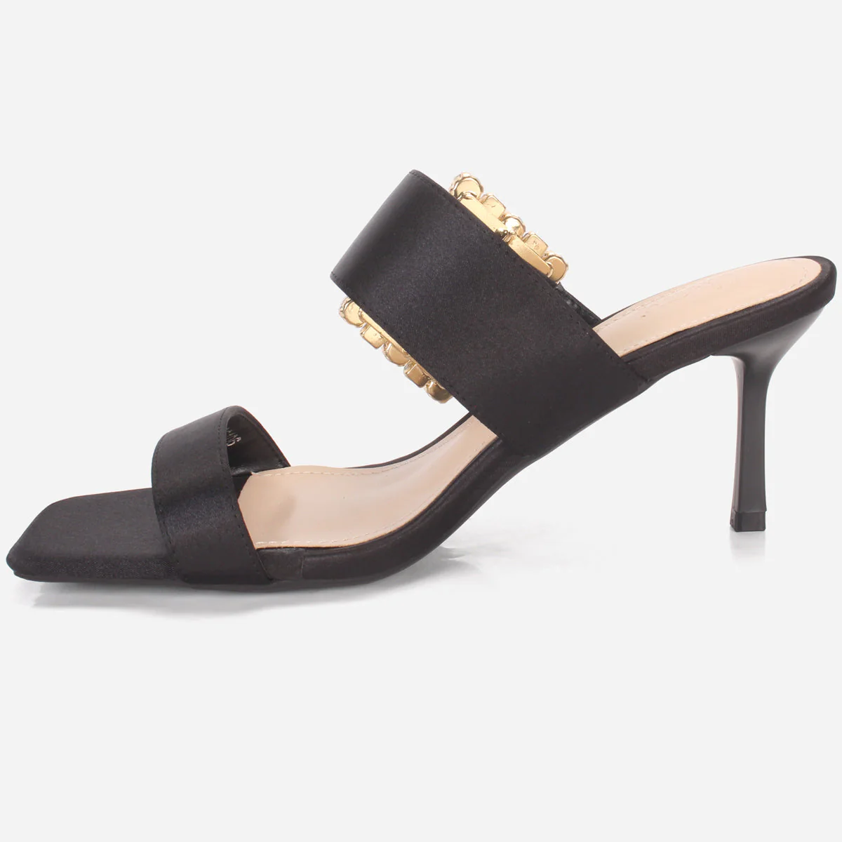 Women's "KARLY" Satin Buckled Sandals - Image 3