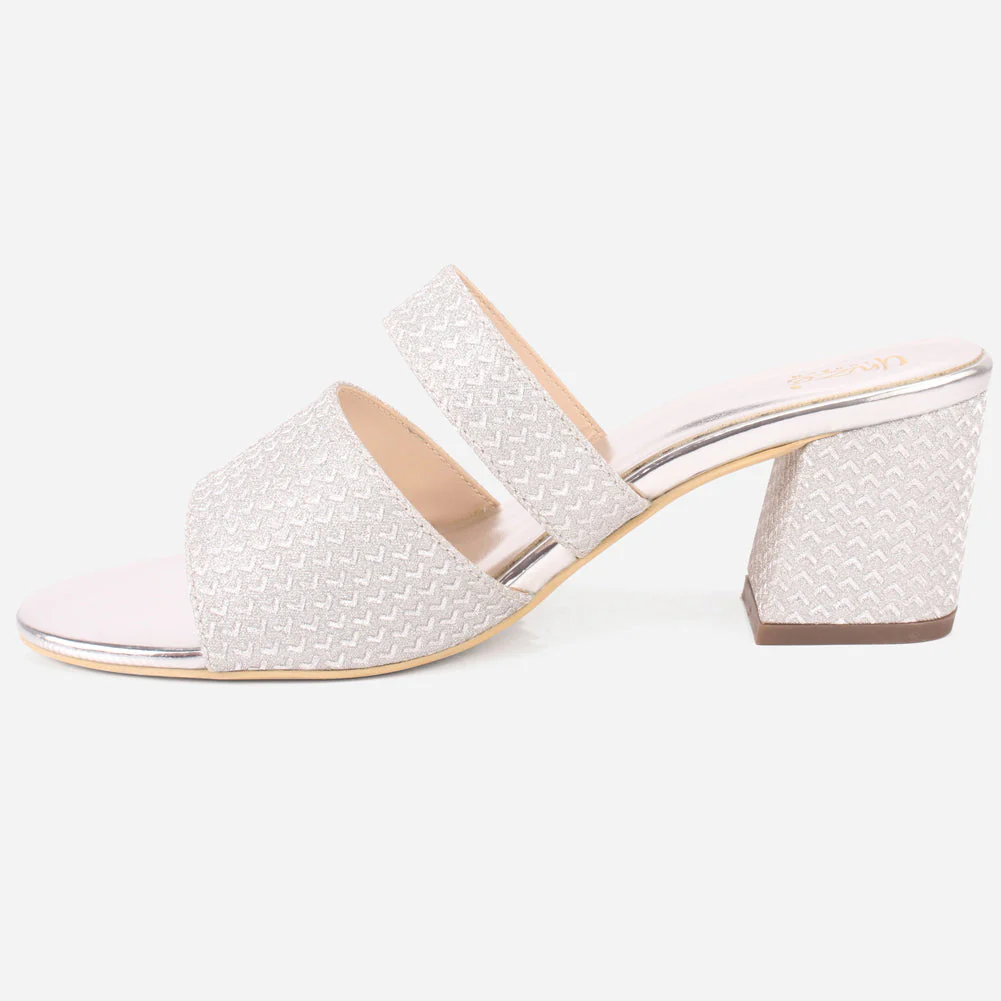 Womens "KENEDY" Shimmery Slip Ons Summer Sandals - Image 3