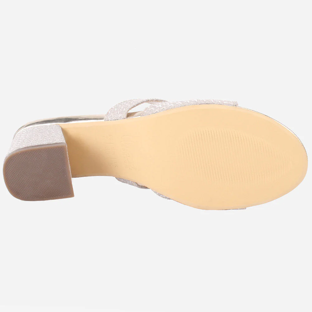 Womens "KENEDY" Shimmery Slip Ons Summer Sandals - Image 5