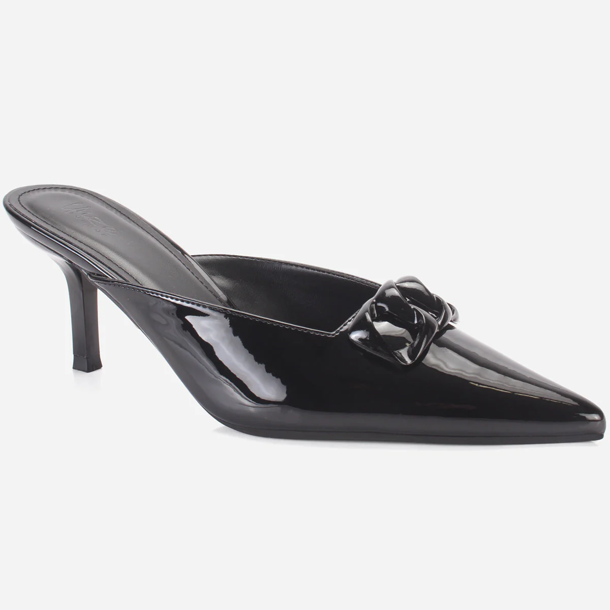Womens "KIMARA" Pointed Toe Slide In Heeled Sandals