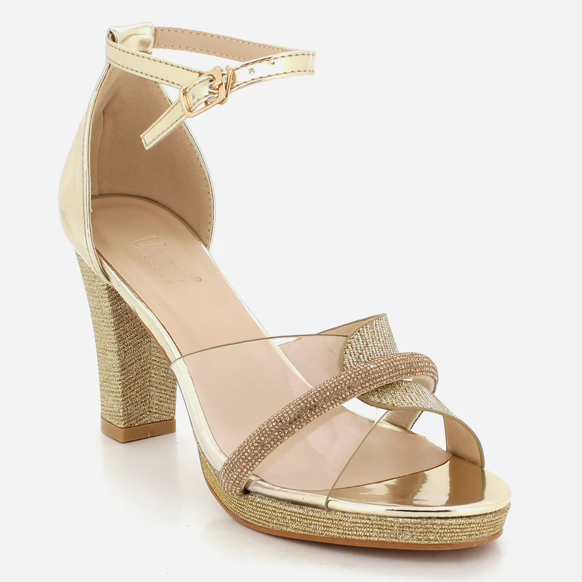 Womens "KUKEE" Crystal Adorned Party Sandals