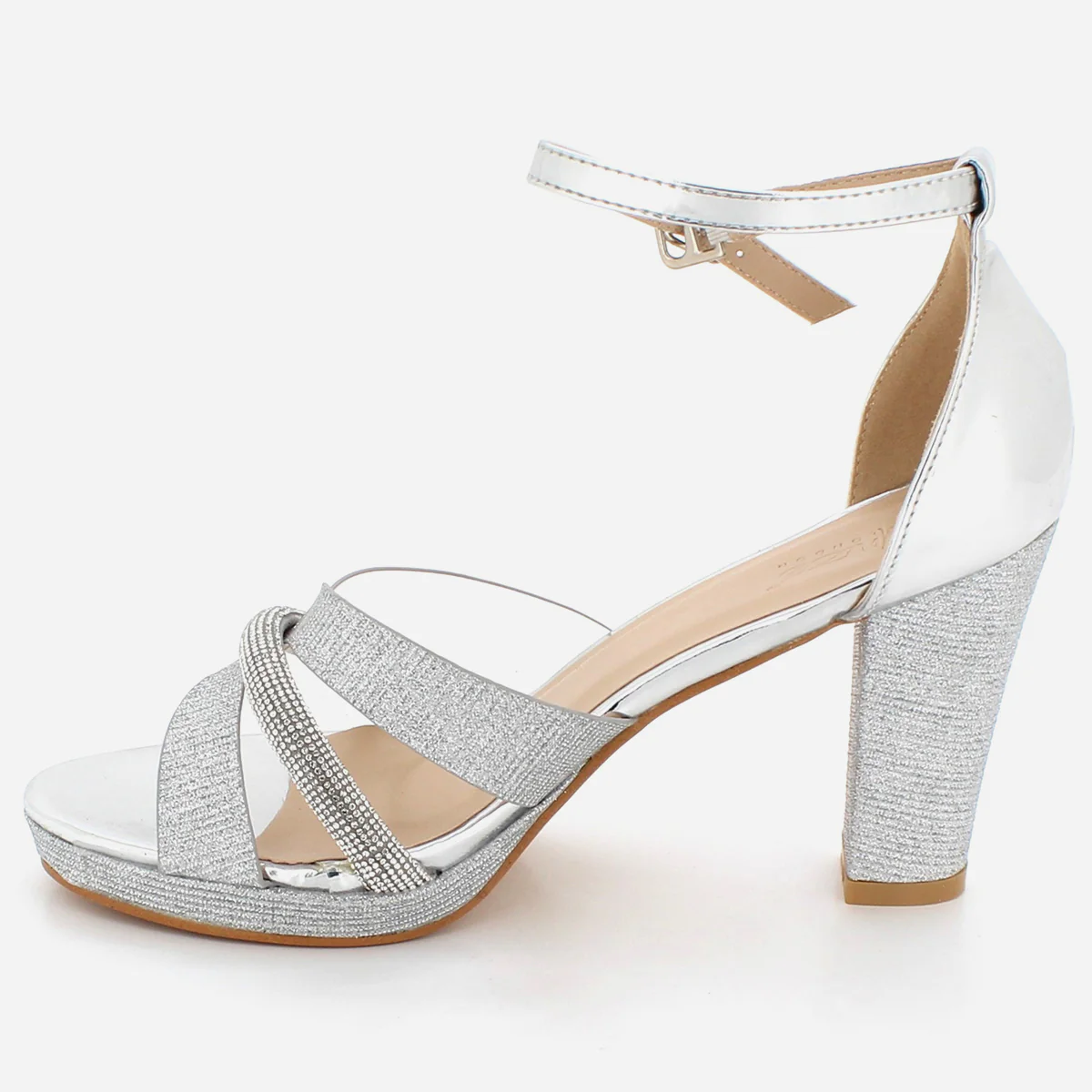 Womens "KUKEE" Crystal Adorned Party Sandals - Image 4