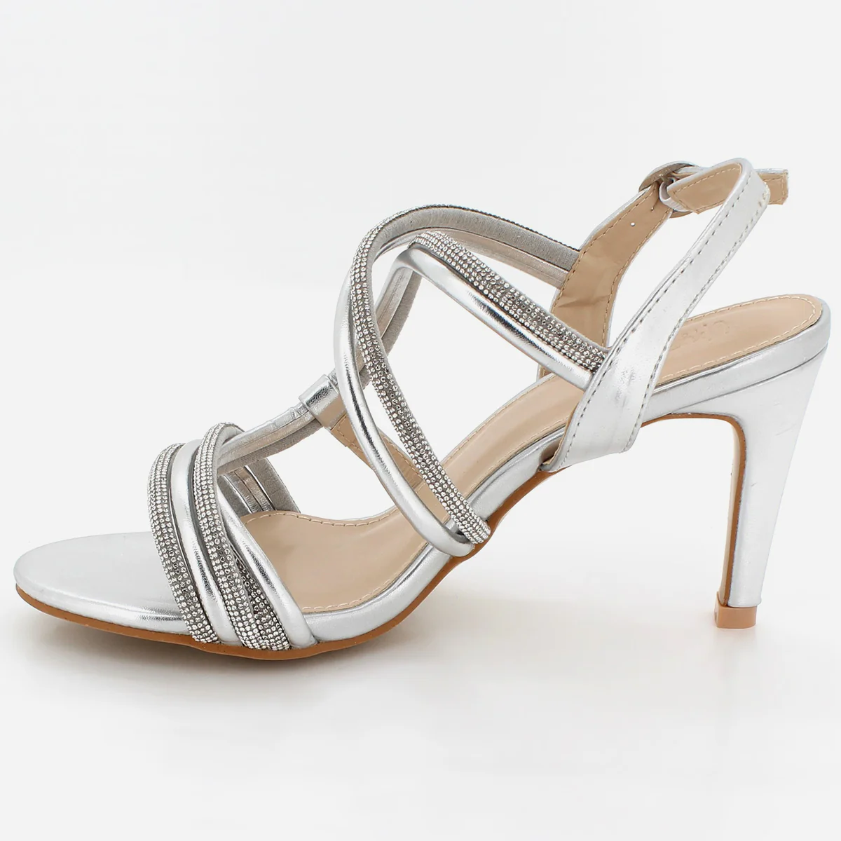 Womens "KUKEE" Crystal Adorned Party Sandals - Image 4