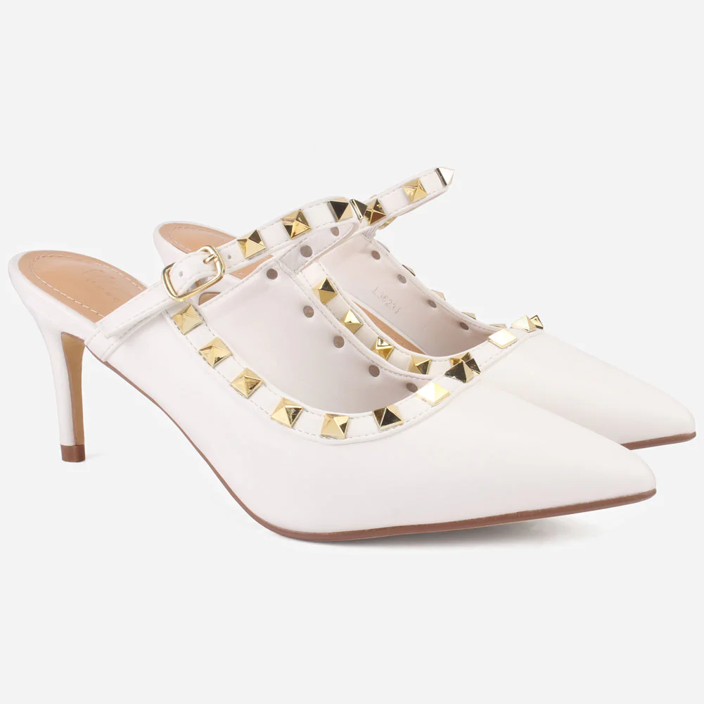 Women's "LIZA" Studs Accented Sandals - Image 2