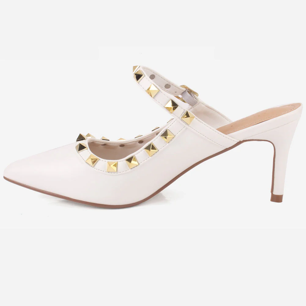 Women's "LIZA" Studs Accented Sandals - Image 3