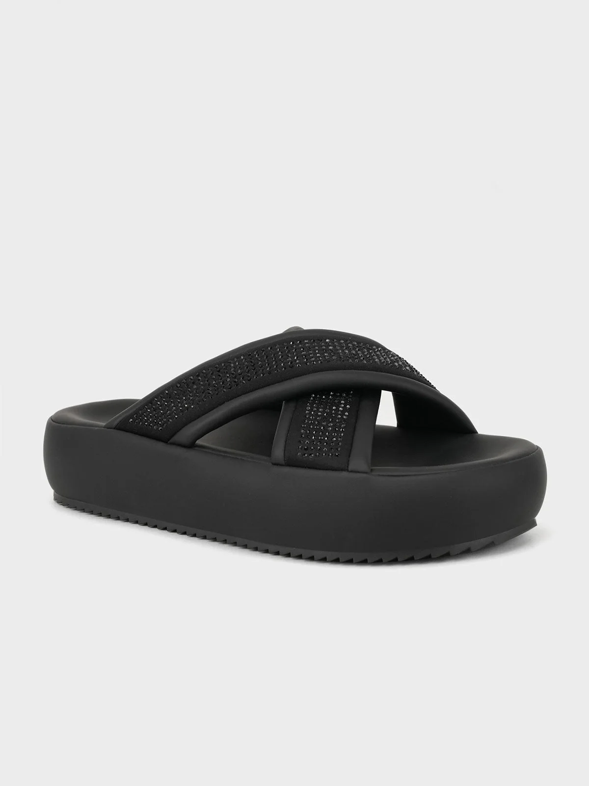 Womens "LUCIO" Crossover Casual Slippers - Image 2