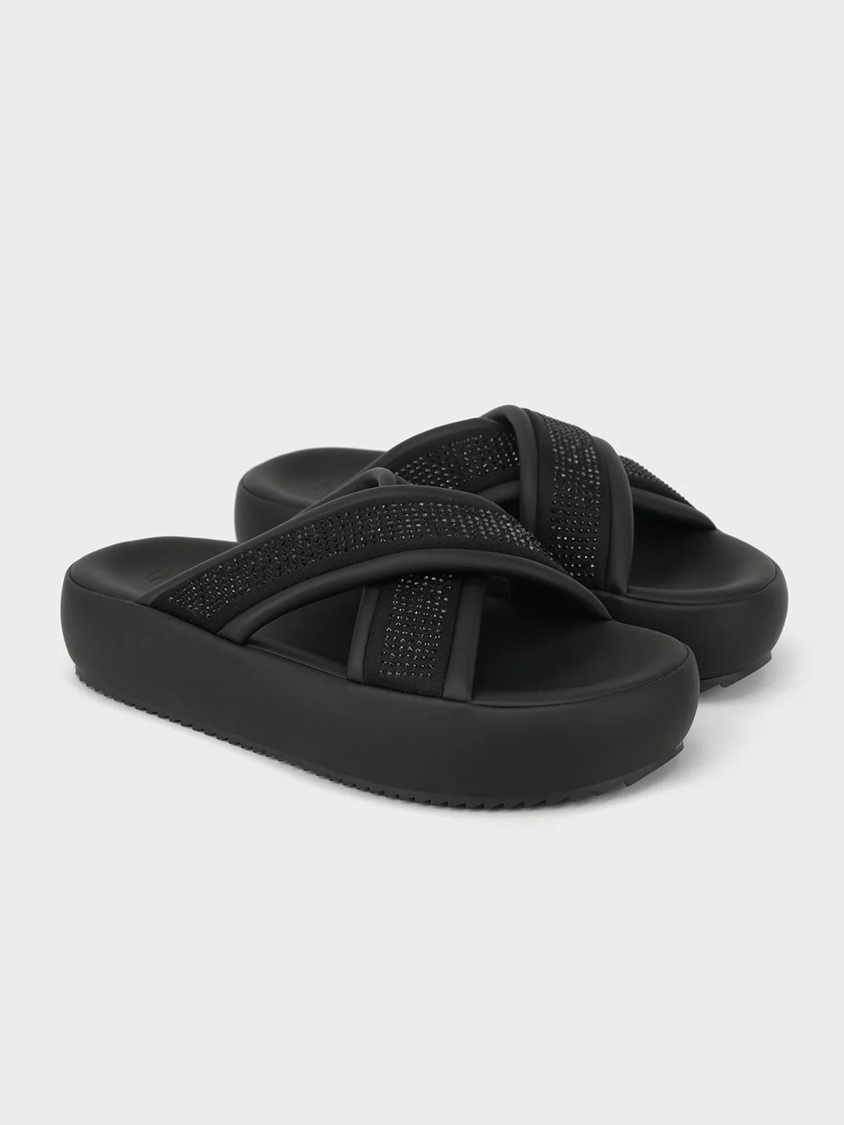 Womens "LUCIO" Crossover Casual Slippers - Image 4