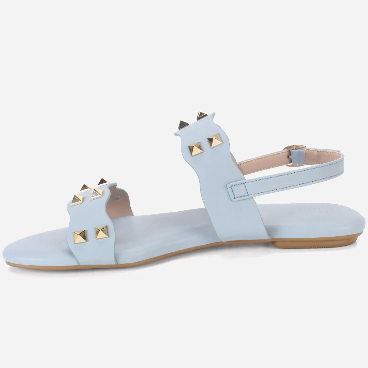 Womens "MAEY" Flat Stud Detailing Summer Sandals - Image 3