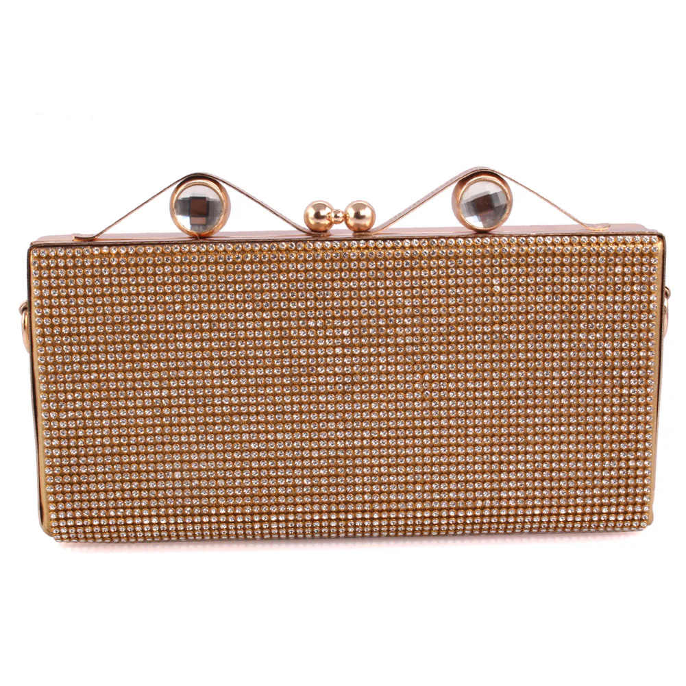 Womens ‘Mansi’ Crystal Adorned Bridal Clutch Bag - Image 2