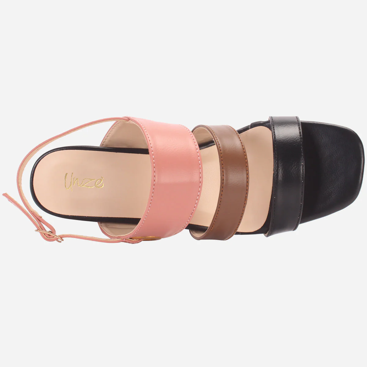 Womens "MICHELLE" Block Heeled Open Toe Sandals - Image 4