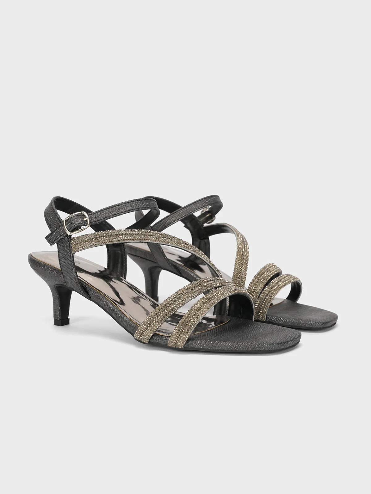Women's "MOMUS" Glittery Party Sandals - Image 2