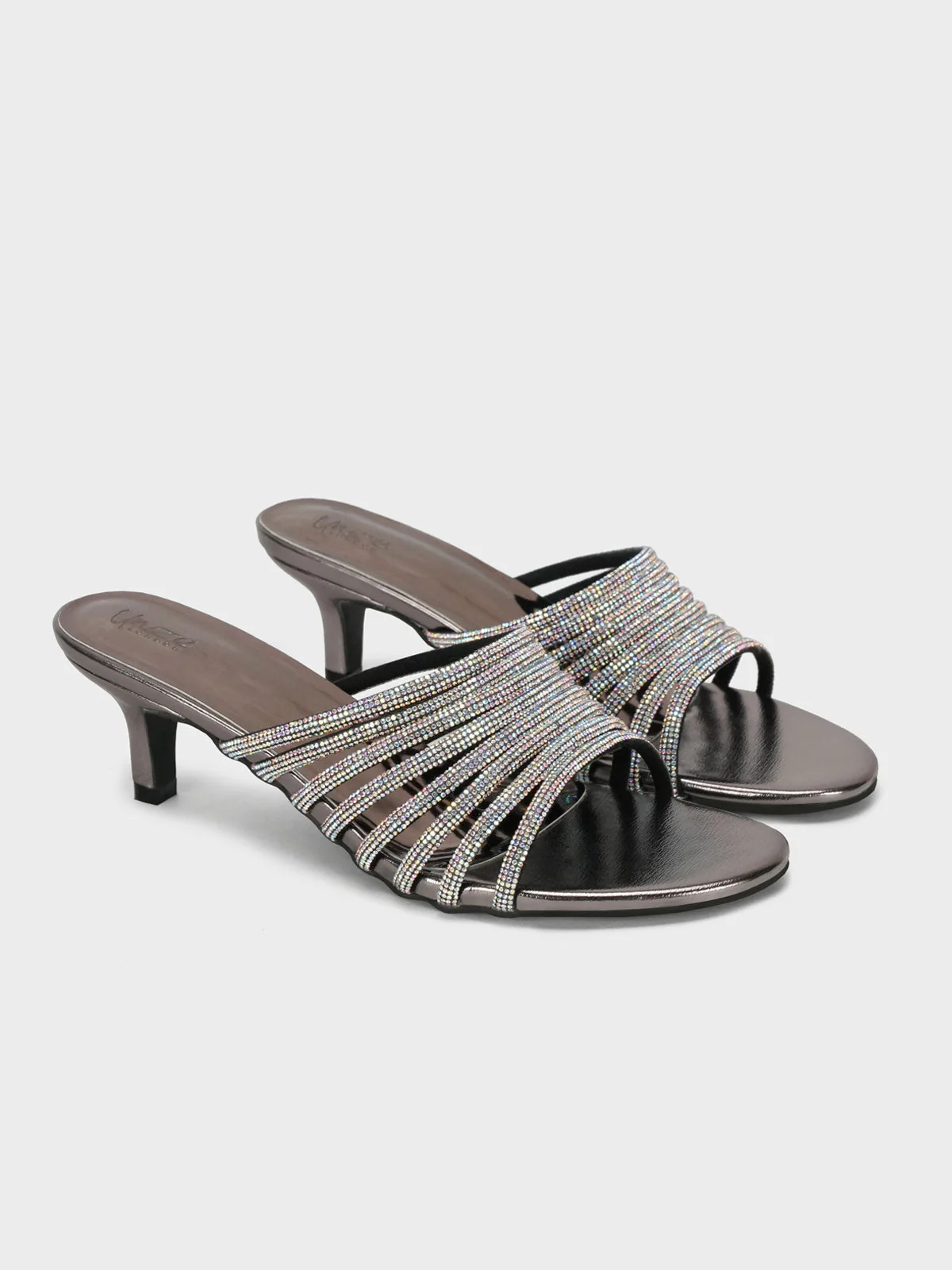 Womens "OBERON" Stylish Diamante Sandals - Image 2
