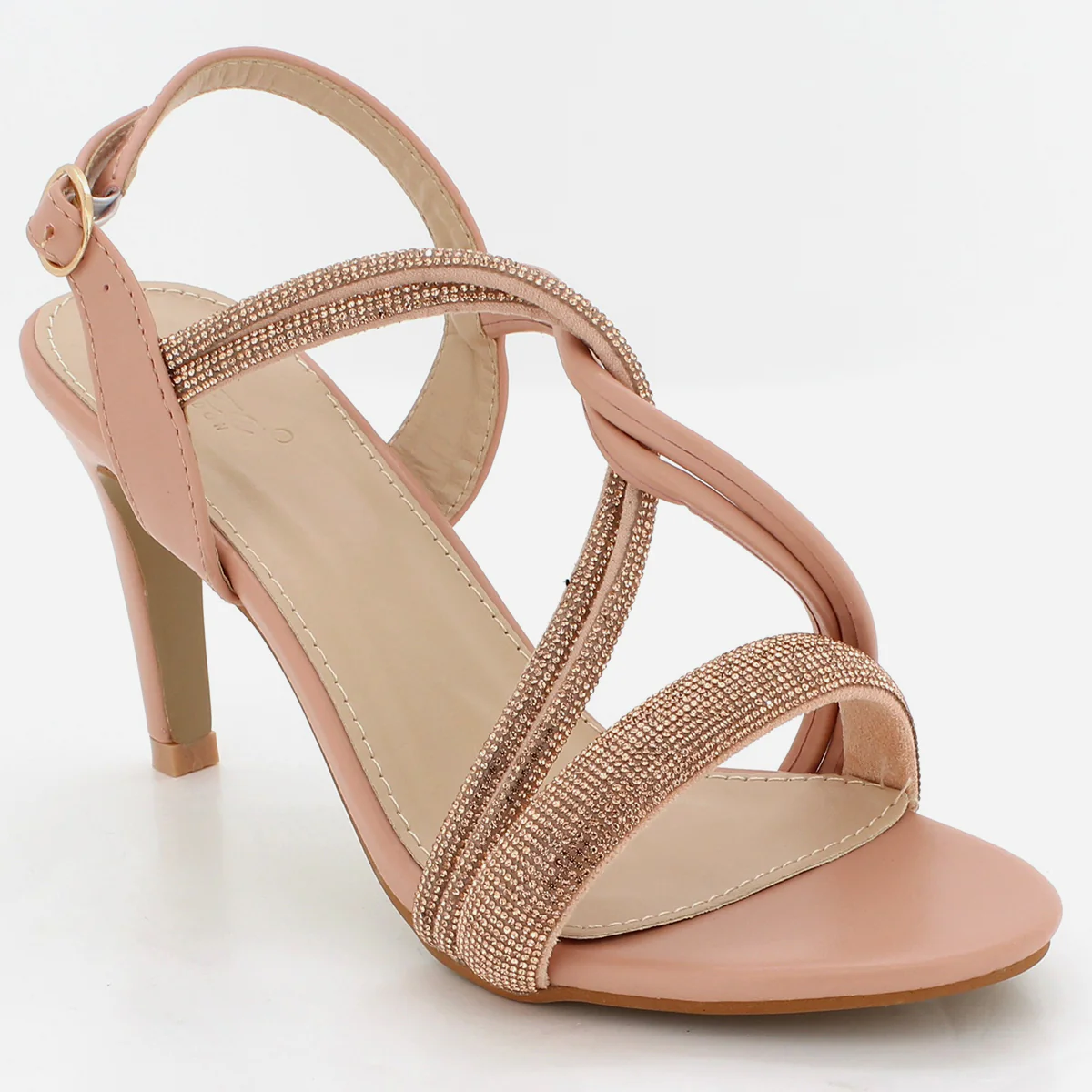 Womens "OLIVIA"Decorated Heel Sandals