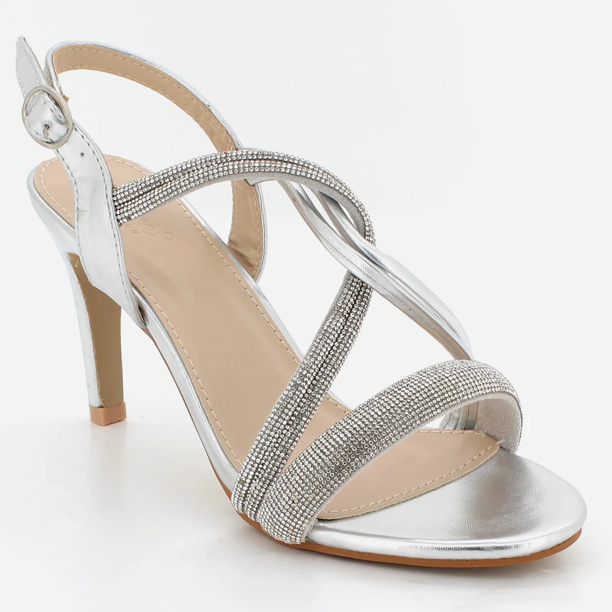 Womens "OLIVIA"Decorated Heel Sandals