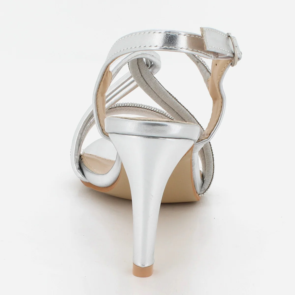 Womens "OLIVIA"Decorated Heel Sandals - Image 3