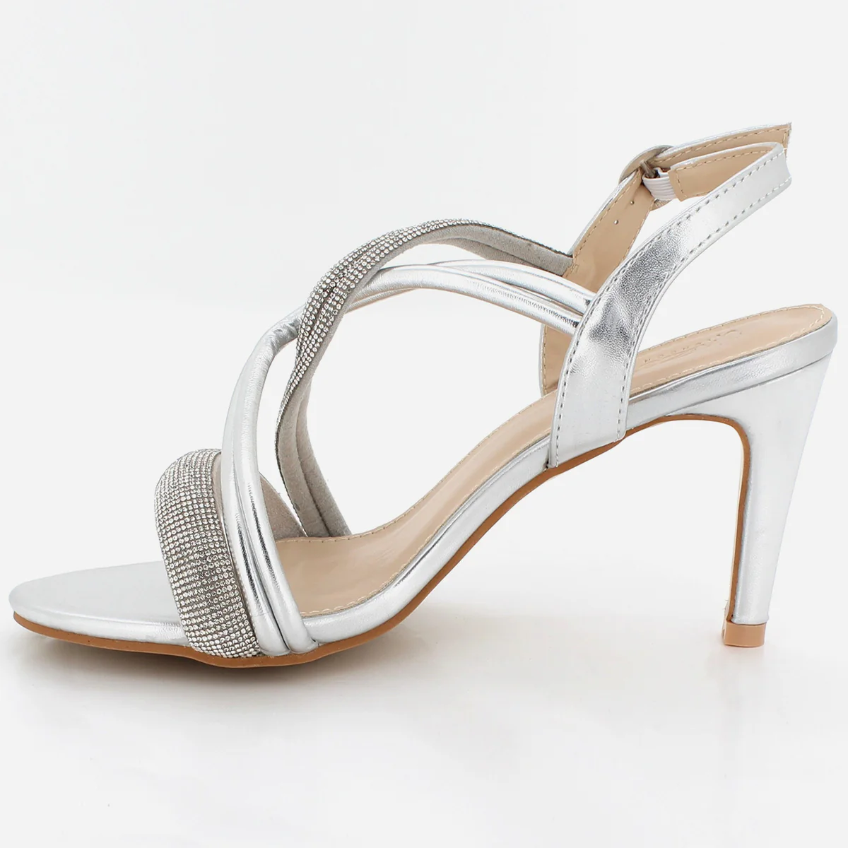 Womens "OLIVIA"Decorated Heel Sandals - Image 4