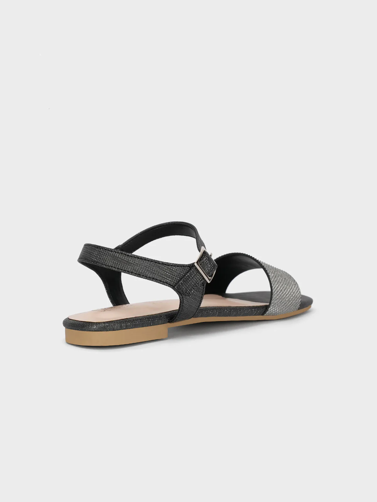 Womens "ORIOLE" Shimmer Flat Sandals - Image 3