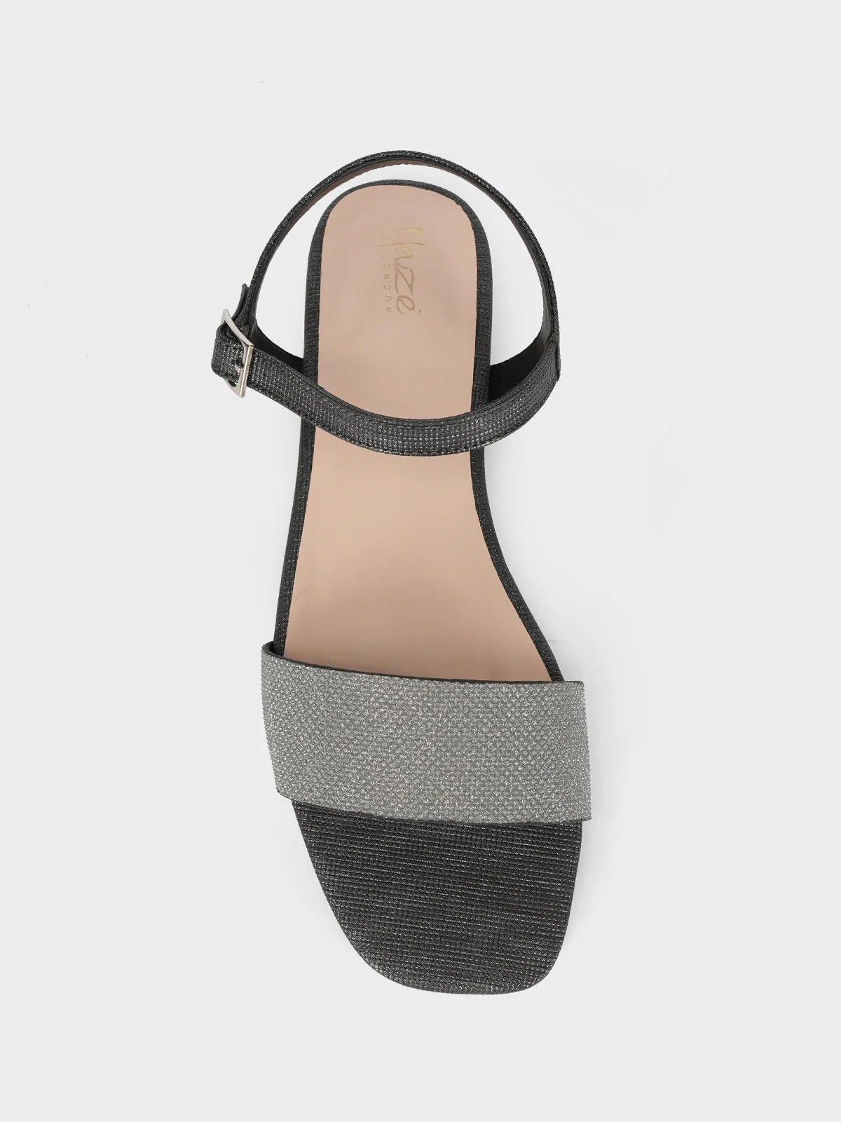 Womens "ORIOLE" Shimmer Flat Sandals - Image 5