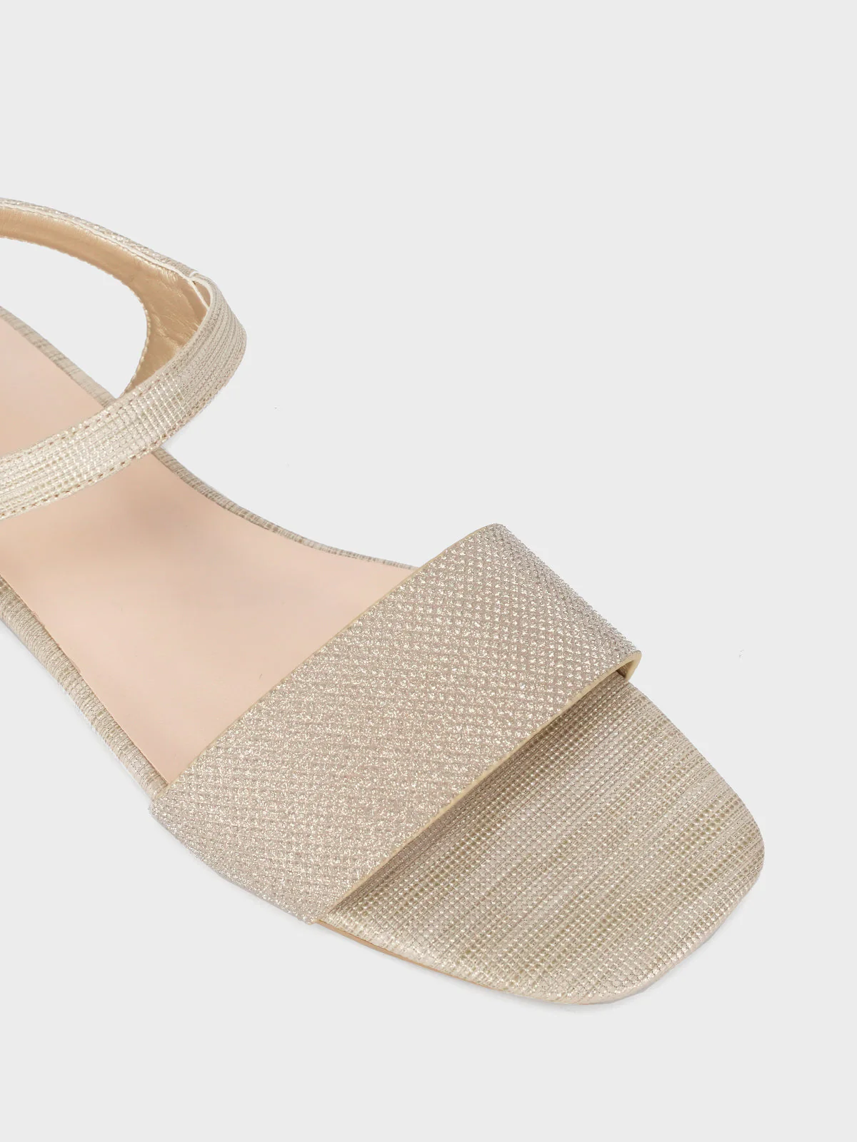 Womens "ORIOLE" Shimmer Flat Sandals - Image 4