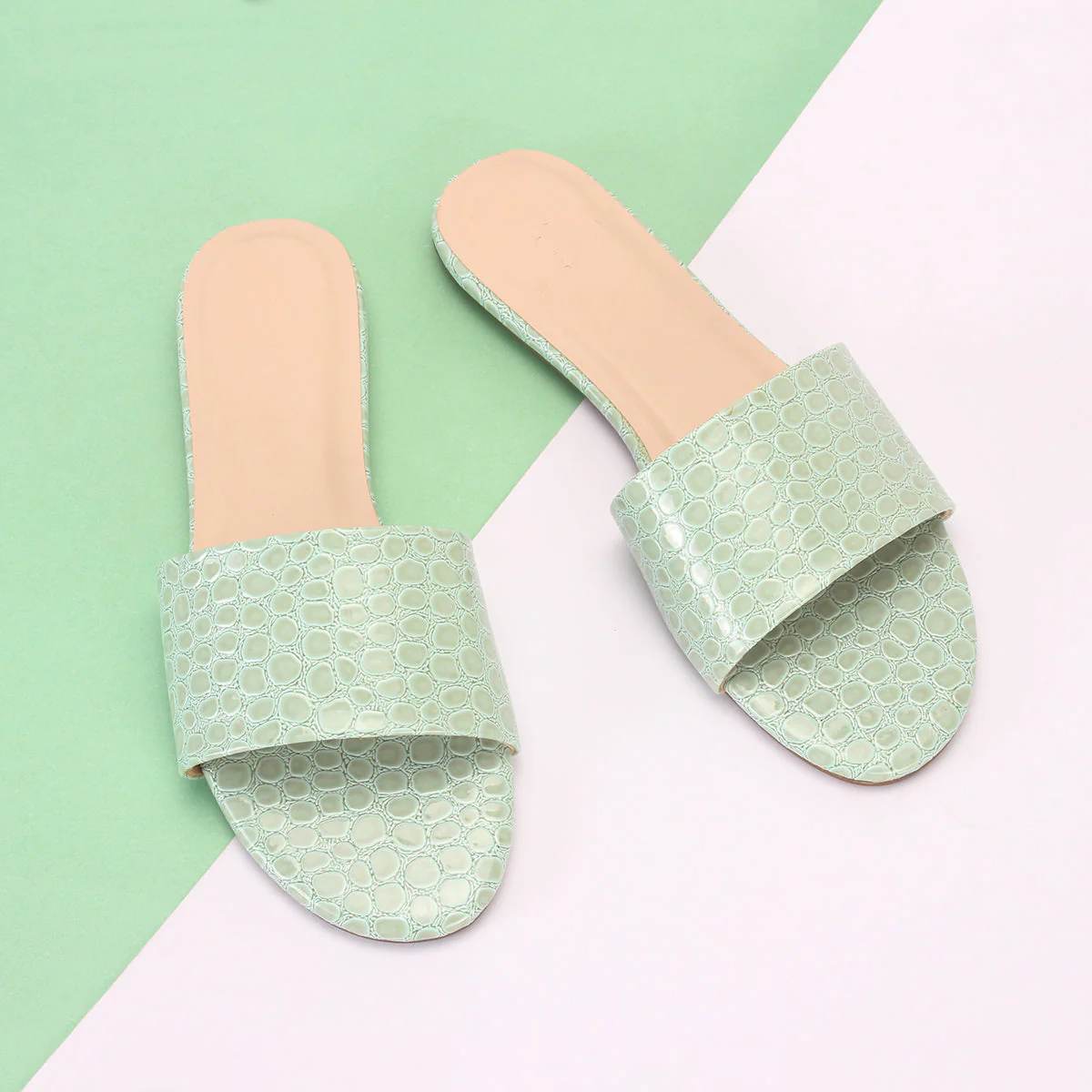 Womens "ORION" Flat Summer Open Toe Slippers - Image 6