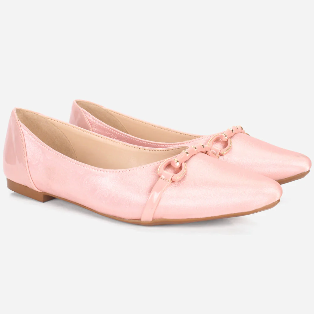 Women's "PARTIA" Pointed Toe Slip On Flat Pumps - Image 2