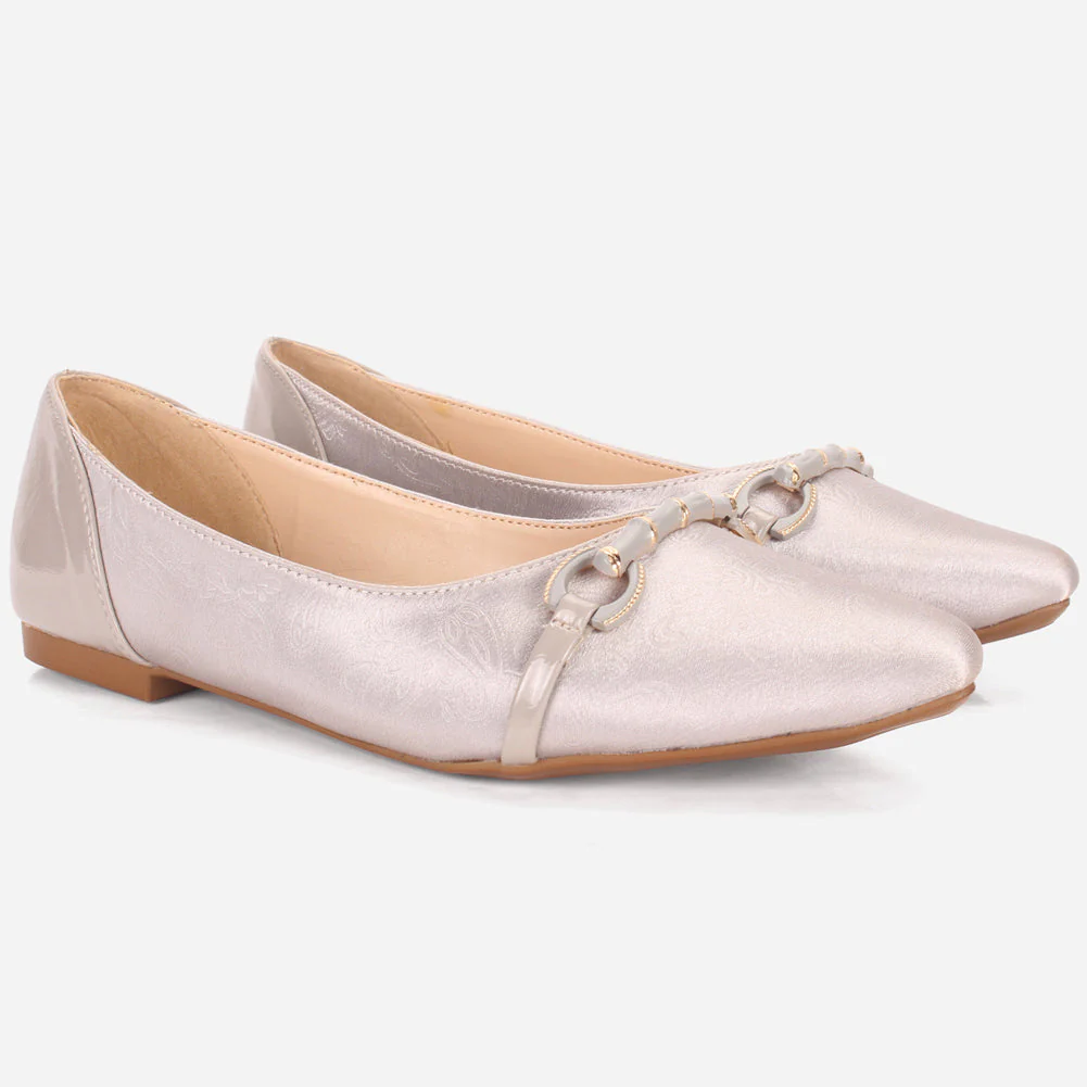 Women's "PARTIA" Pointed Toe Slip On Flat Pumps - Image 2