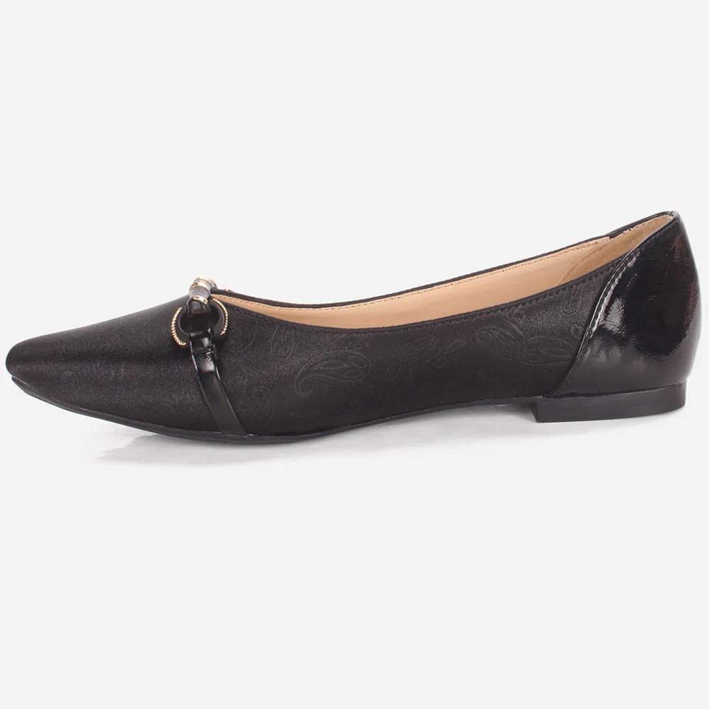 Women's "PARTIA" Pointed Toe Slip On Flat Pumps - Image 3
