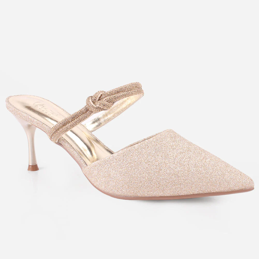 Women's "PEKU" Shimmery Pointed Toe Sandals