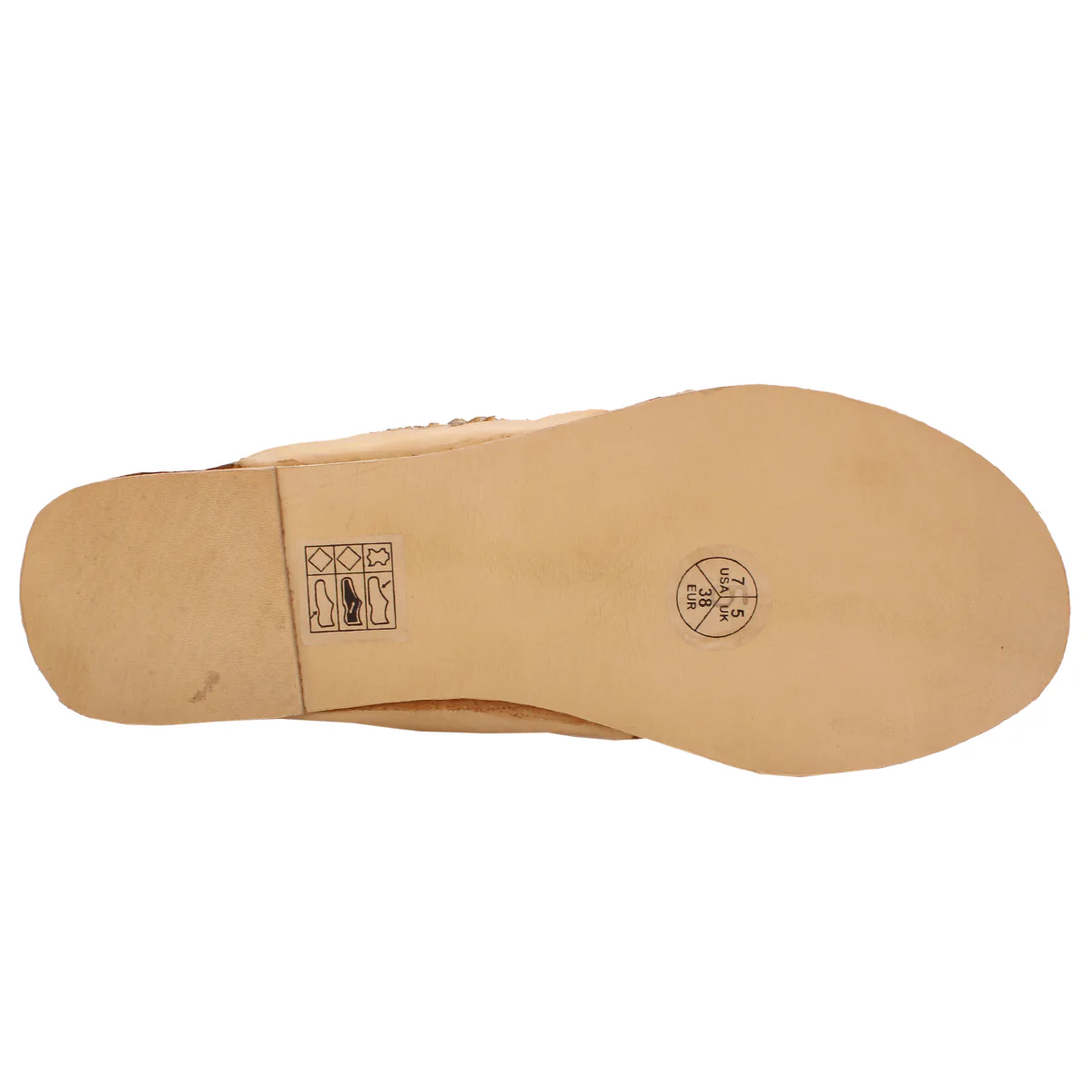 Womens "PINAAR" Decorated Leather Kolhapuri Slippers - Image 5