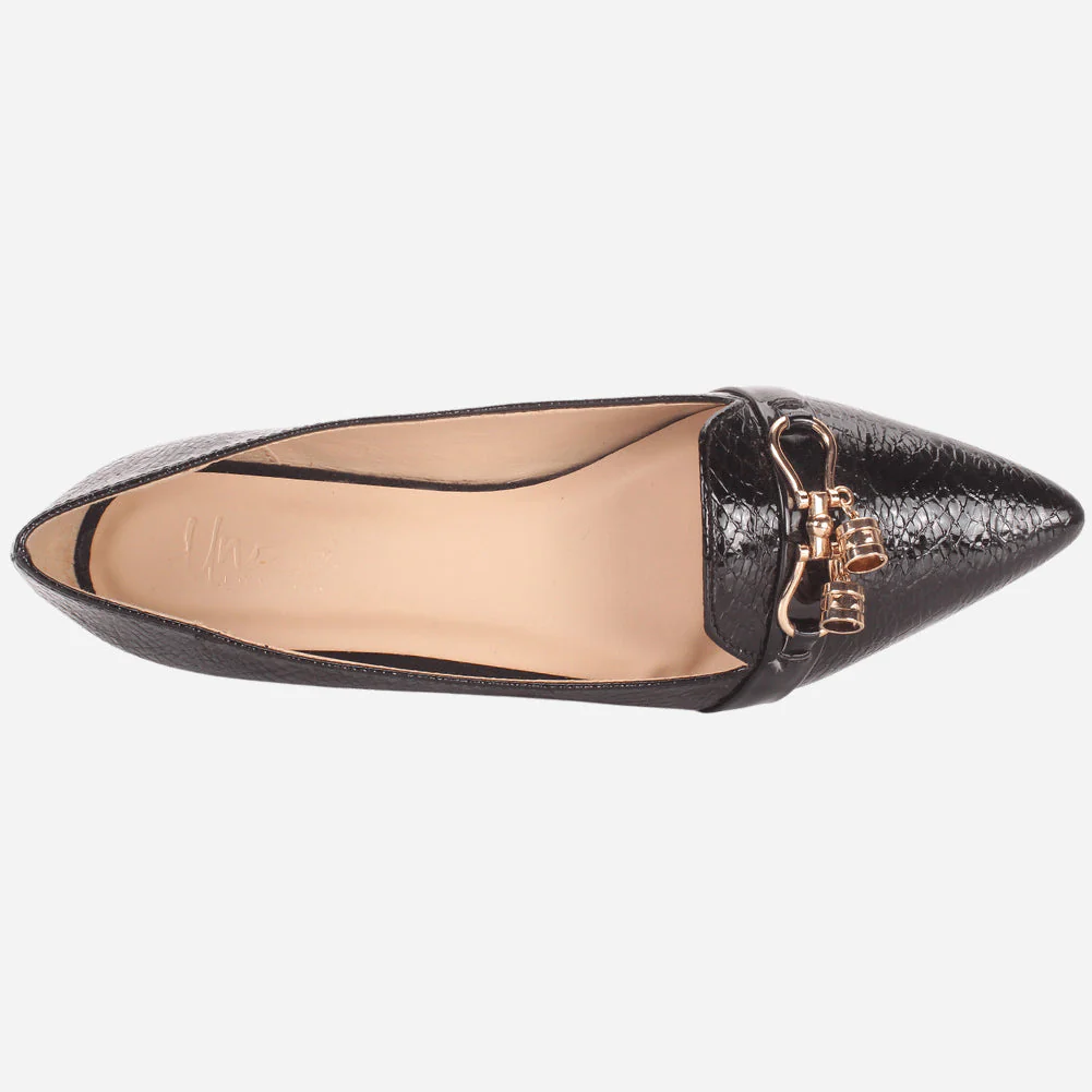 Women's "POLLI" Pointed Toe Slip On Flat Pumps - Image 4