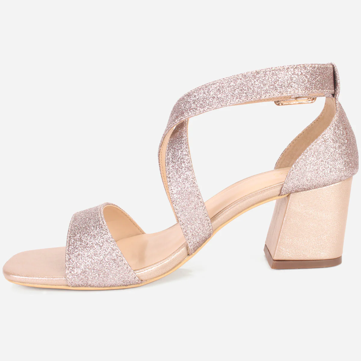 Womens "POPEL" Glittery Open Toe Summer Sandals - Image 3