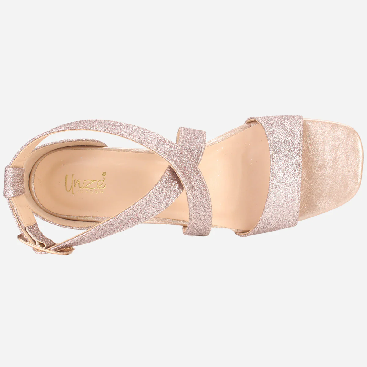 Womens "POPEL" Glittery Open Toe Summer Sandals - Image 4