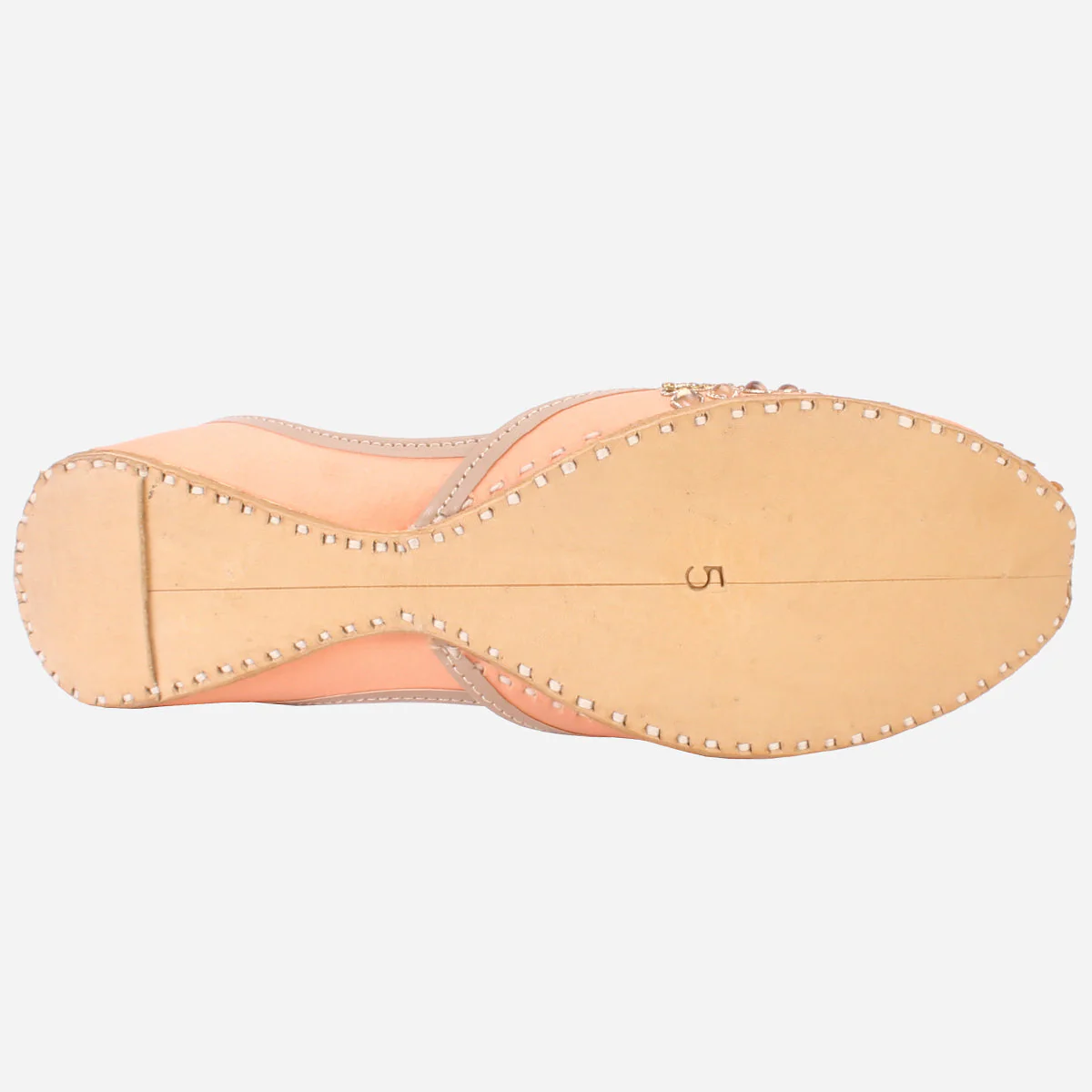 Womens "RACHEL" Handmade Leather Flat Khussa - Image 5