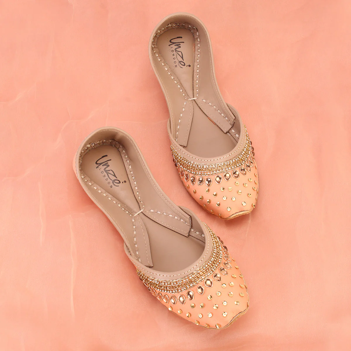 Womens "RACHEL" Handmade Leather Flat Khussa - Image 6