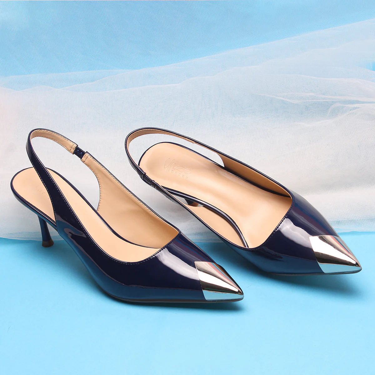 Womens "RICHIE" Pointed Toe Party Heeled Sandals - Image 6