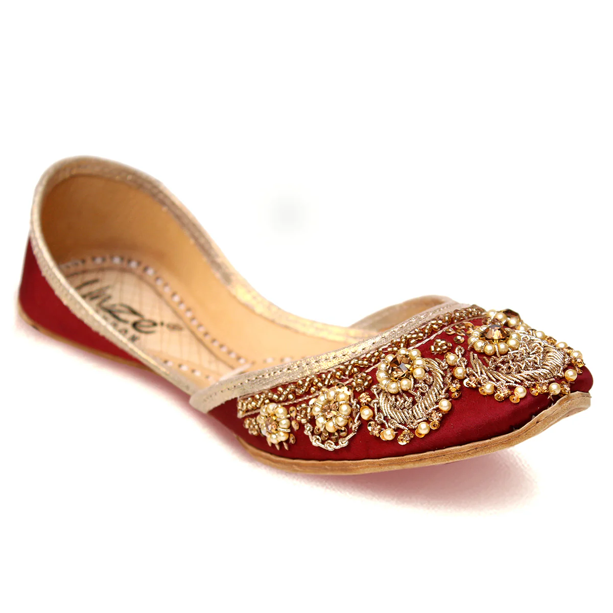 Women's "ROXELENA" Embellished Flat Khussa Pumps