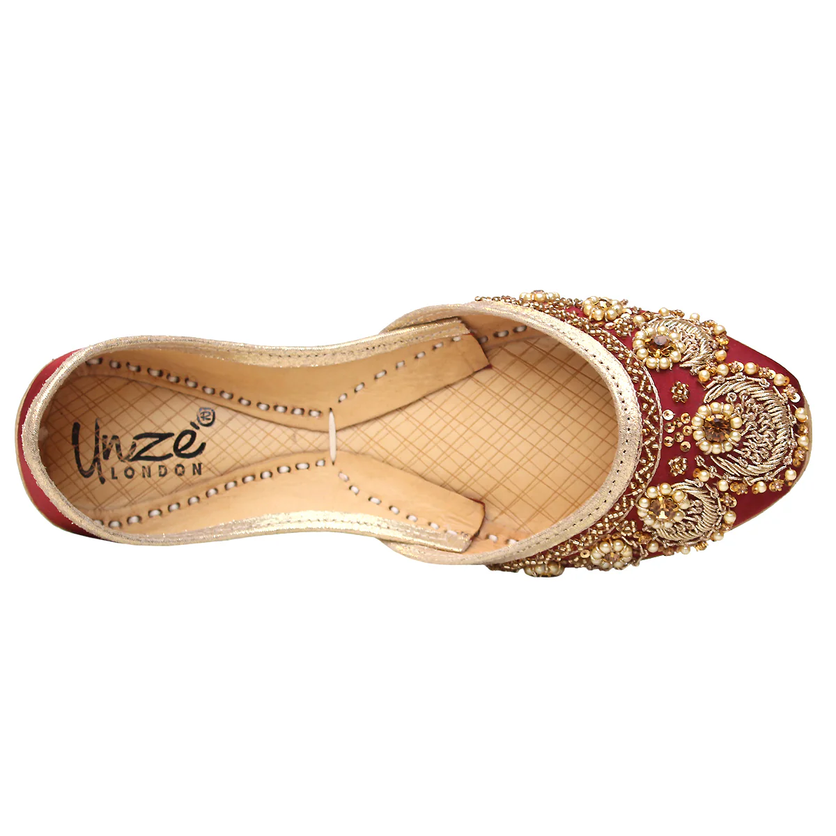 Women's "ROXELENA" Embellished Flat Khussa Pumps - Image 4