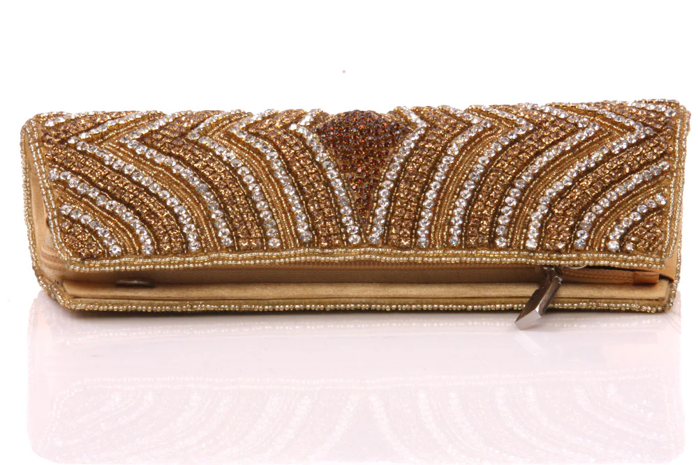 Womens ‘Samur’ Sequins Adorned Bridal Handbag - Image 4