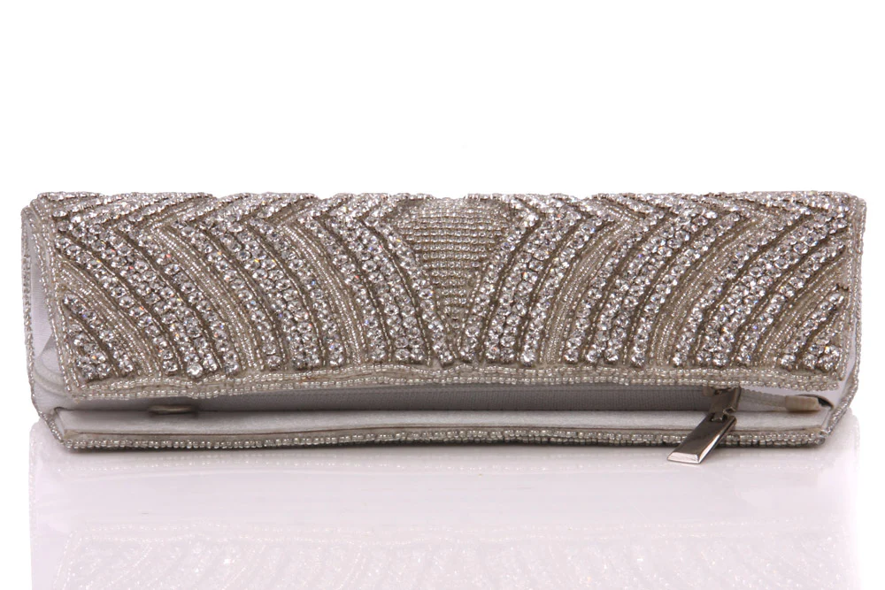 Womens ‘Samur’ Sequins Adorned Bridal Handbag - Image 4